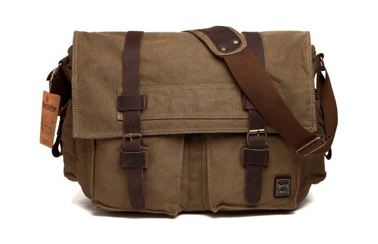 Berchirly Vintage Military Men Canvas Messenger Bag